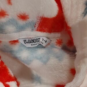 V.&GRIN Red and White Hooded Robe